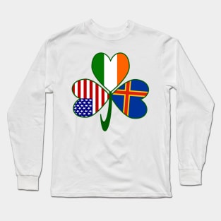 Aaland Islands Irish American Shamrock Long Sleeve T-Shirt